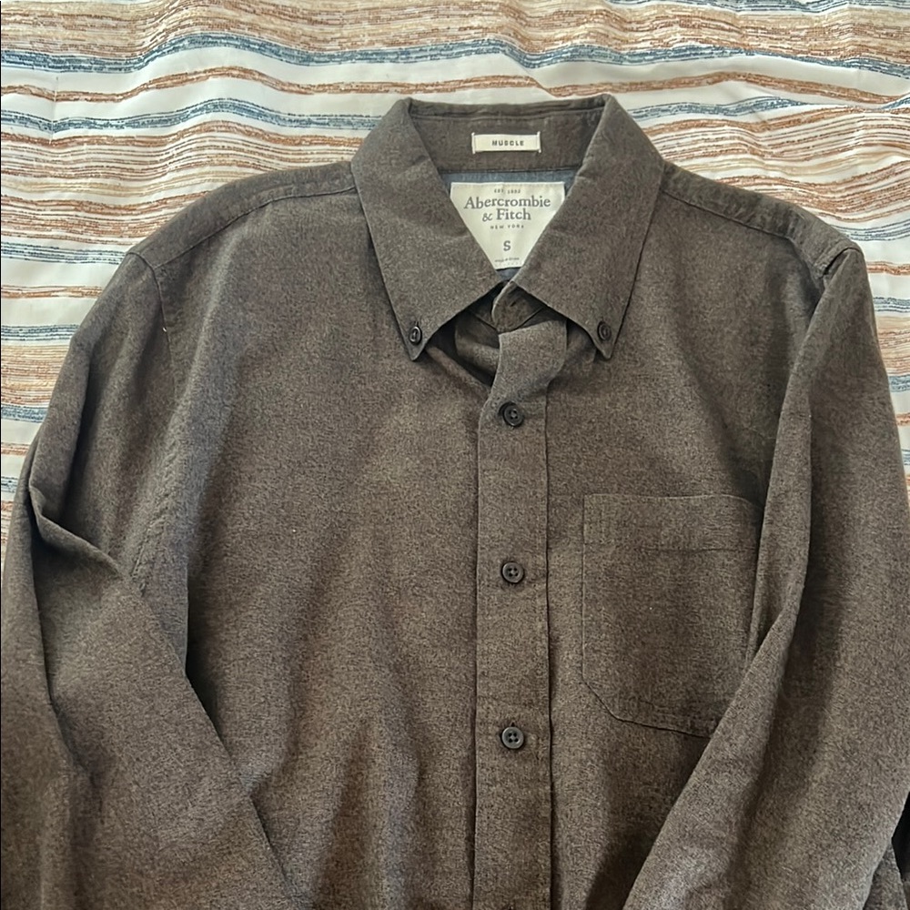 Abercrombie Brown Button Up